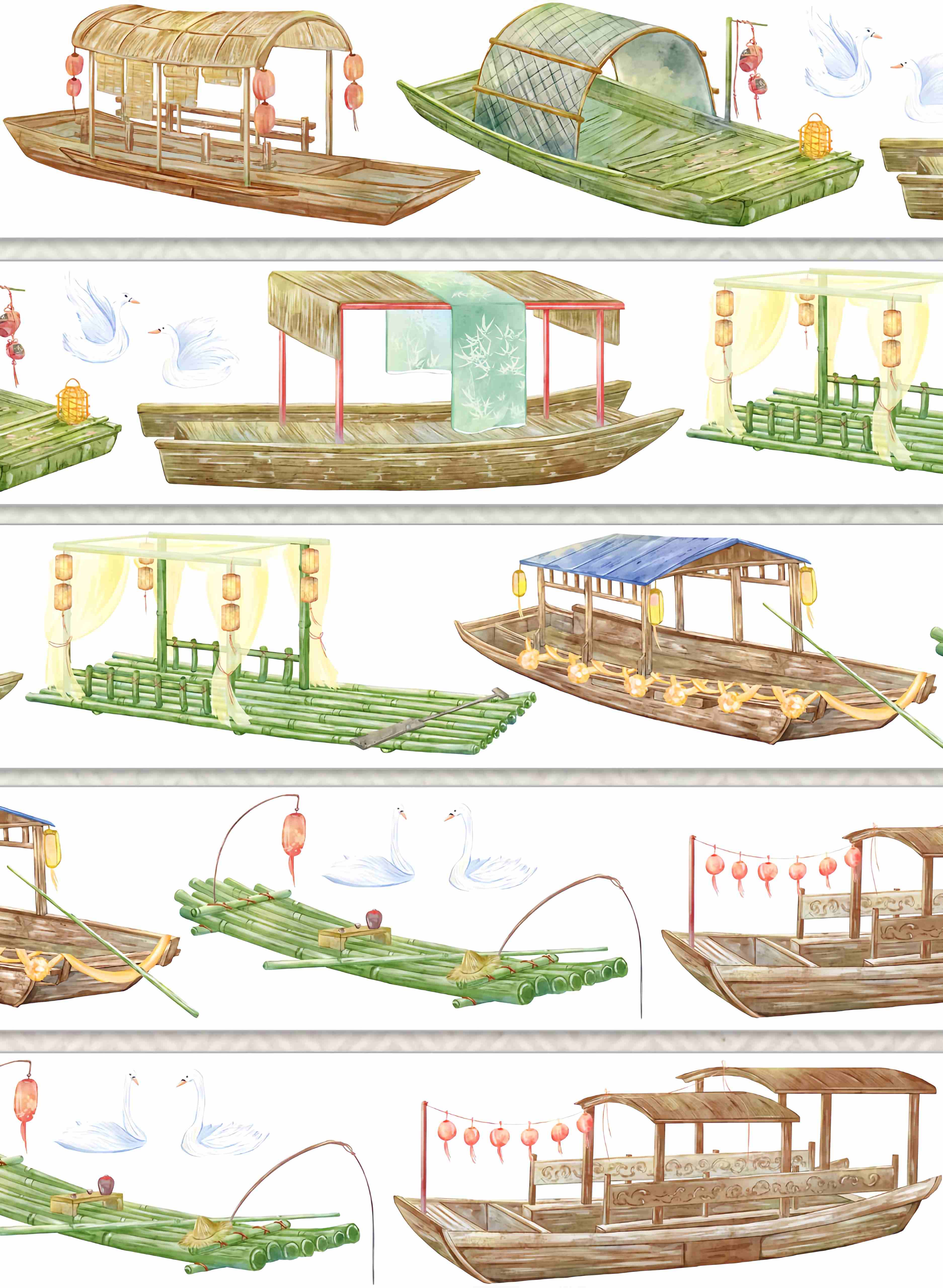 Lantern boat design, roll view
