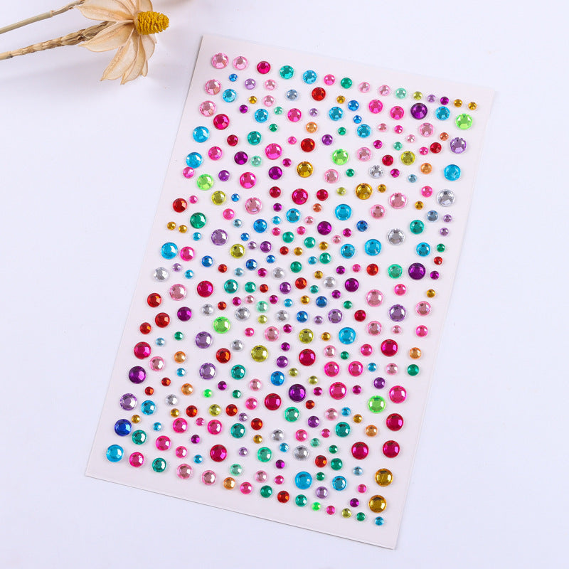 Starry pearl and rhinestone sticker pack