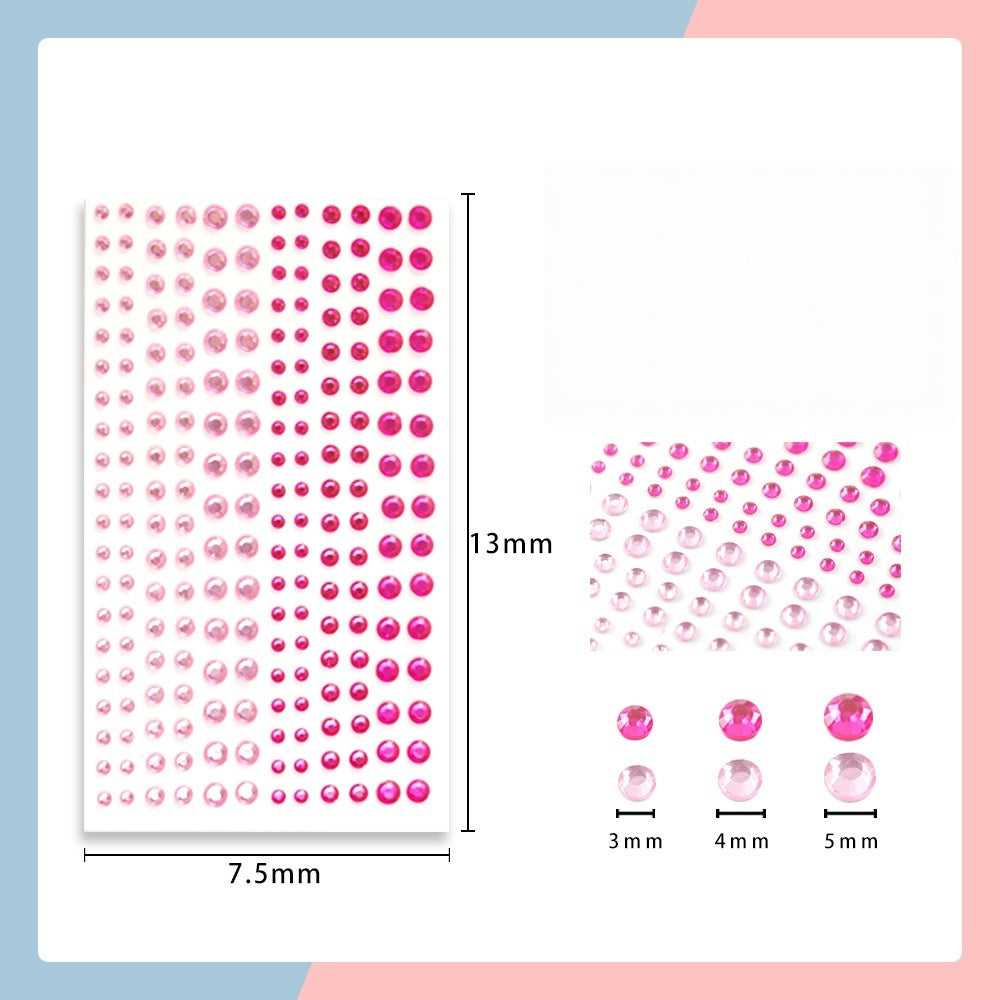 Candy color rhinestone sticker pack