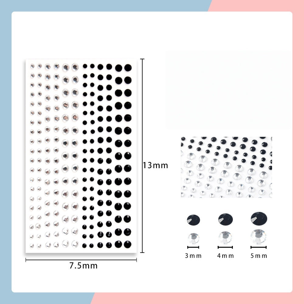 Candy color rhinestone sticker pack