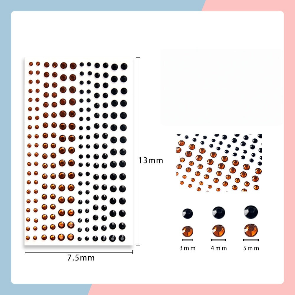 Candy color rhinestone sticker pack
