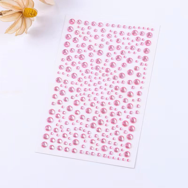 Starry pearl and rhinestone sticker pack