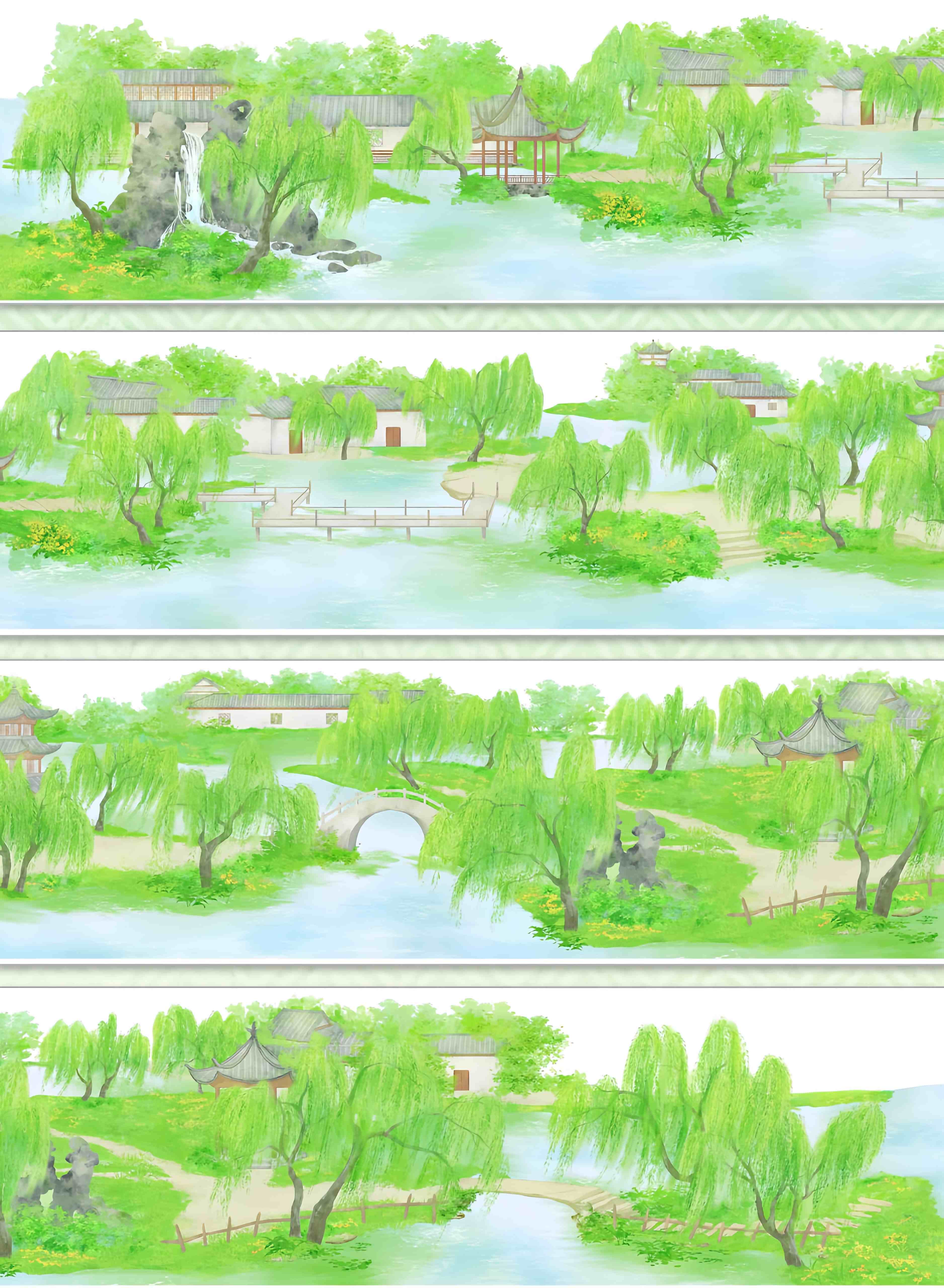 Willow bridge village design, roll view