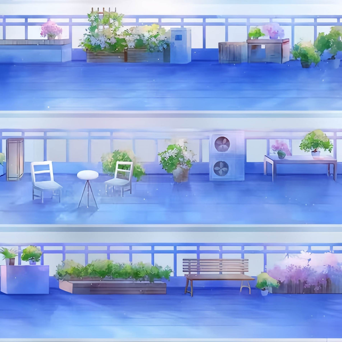 Night Rooftop Leisure PET Tape