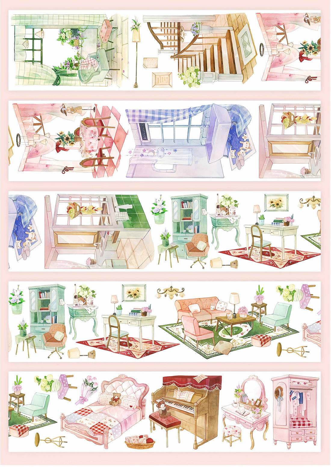 Warm Home cozy interior decorative tape design