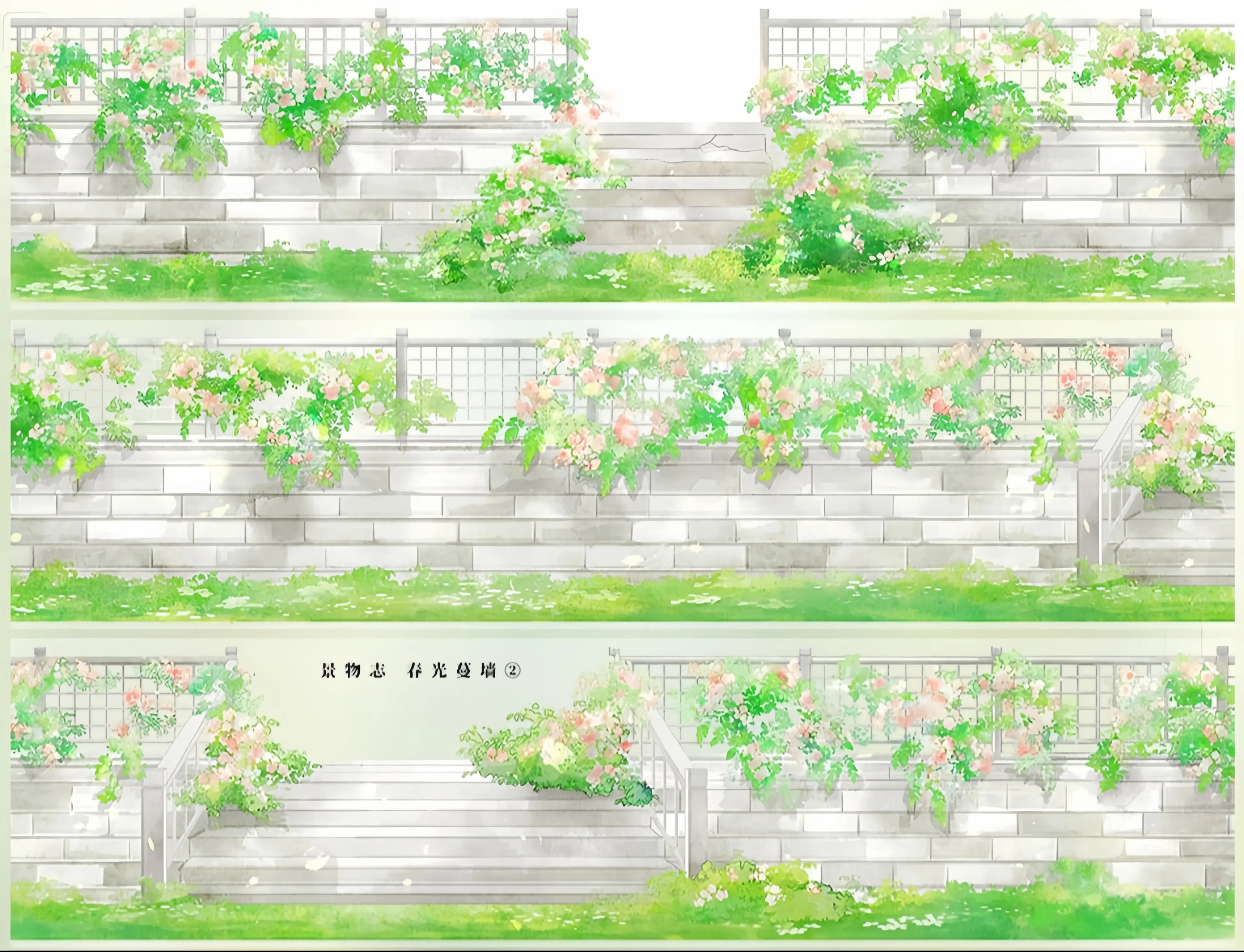 Summer scene-building decorative tape with terraces, corridors, windows, railings, ocean waves, and coastal lookout designs - image 16