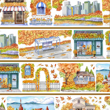 Autumn Whispers Landscape Tape - Scenic Collection PET Decorative Tape