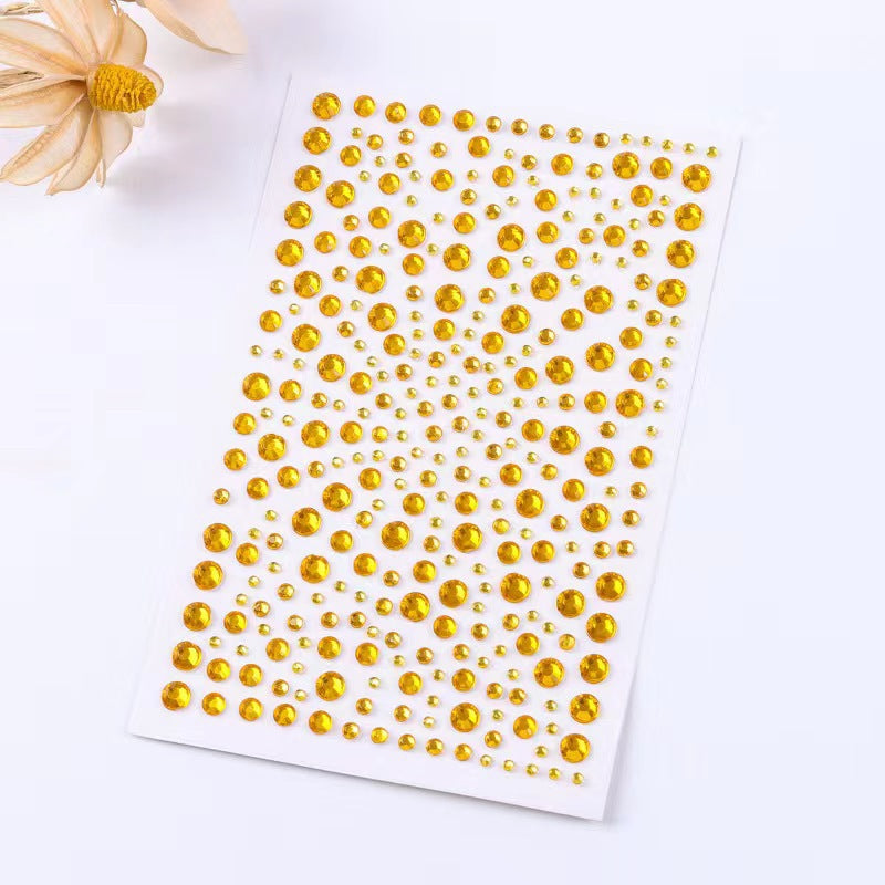 Starry pearl and rhinestone sticker pack
