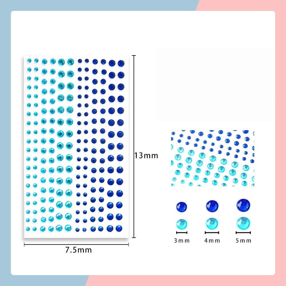 Candy color rhinestone sticker pack
