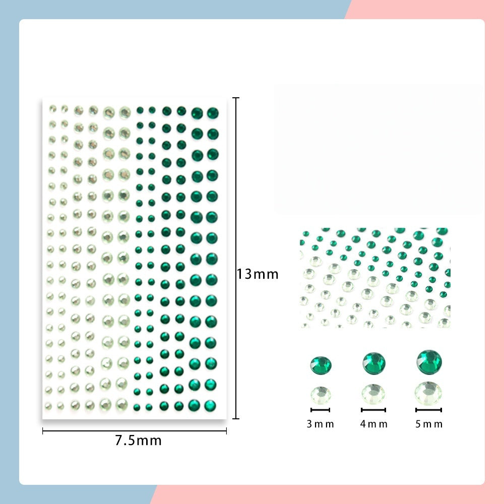 Candy color rhinestone sticker pack