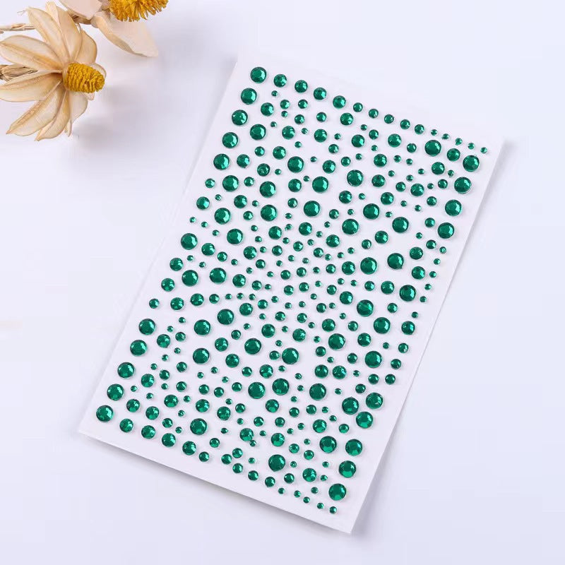 Starry pearl and rhinestone sticker pack