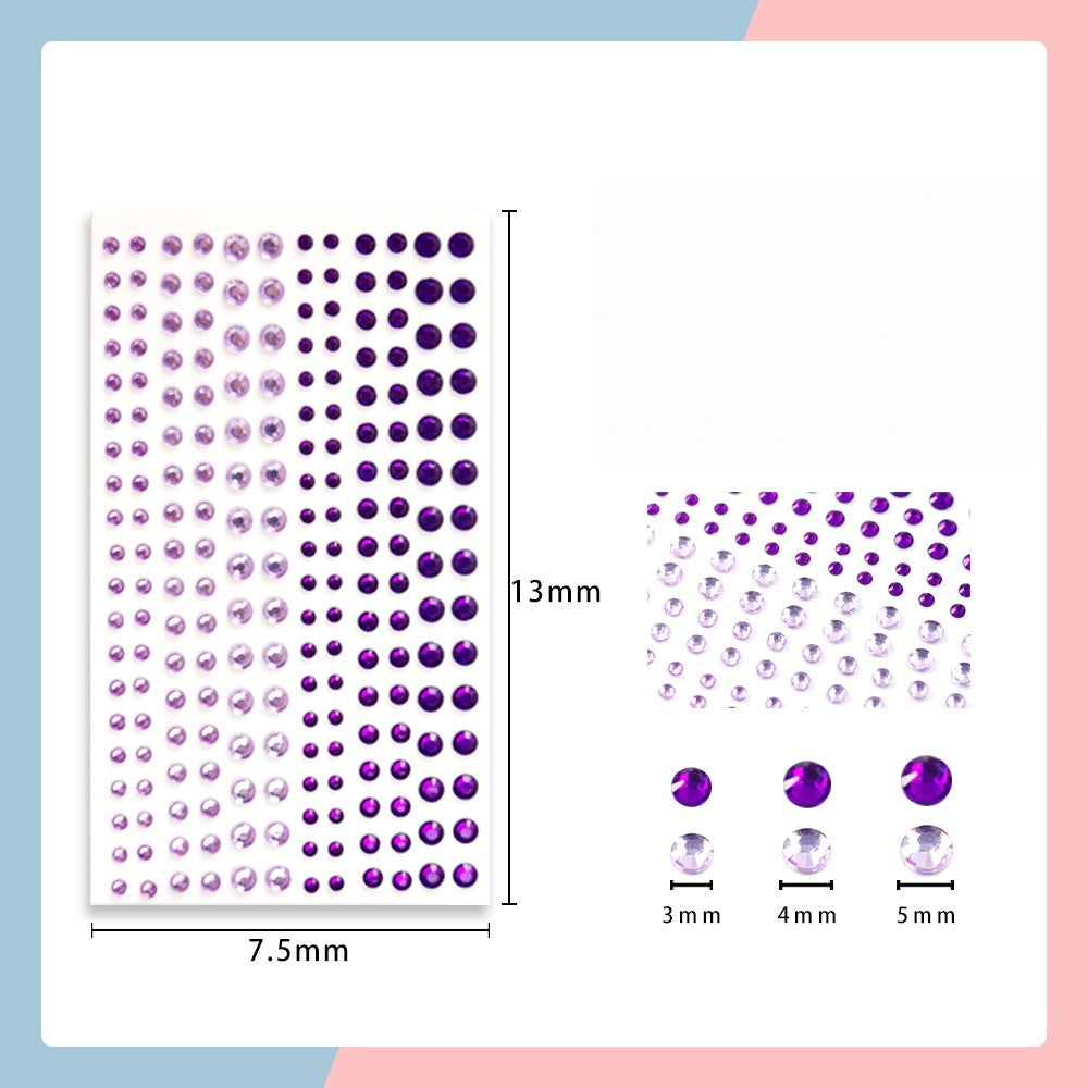 Candy color rhinestone sticker pack