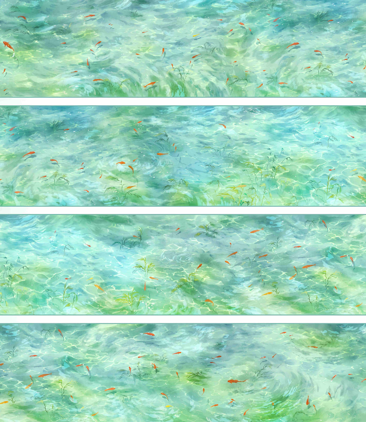 Jade water ripples design, roll view