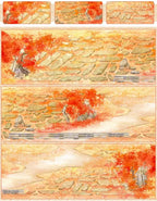 Decorative tape with red leaves and stone path design by Shroomi