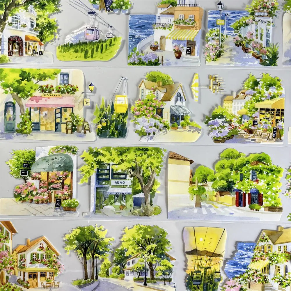 Summer Town Street View PET Tape - Shroomi